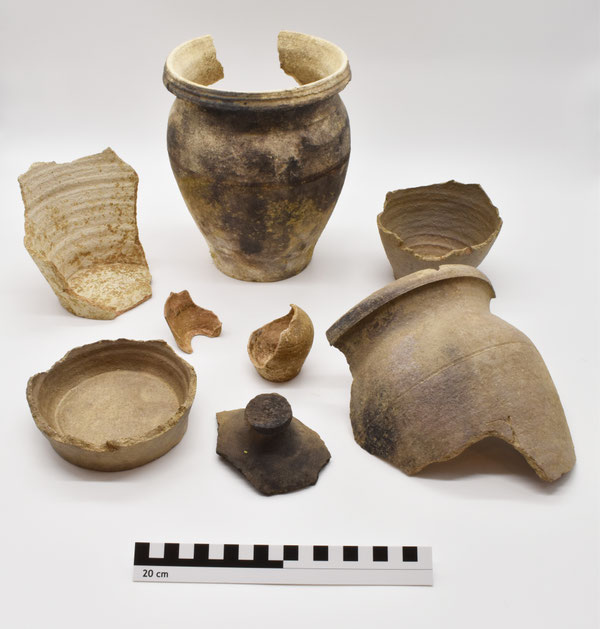 Archäologische Funde aus einer Grabung in Bayern
